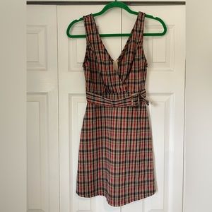B.Darlin Plaid Juniors Mini Dress